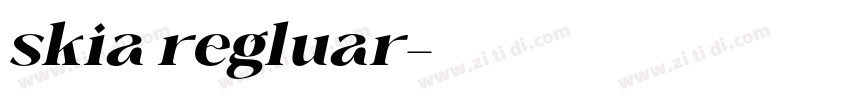 skia regluar字体转换
